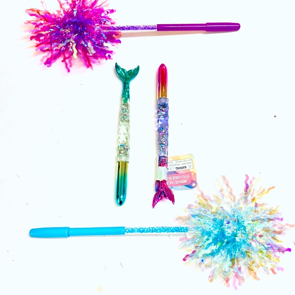 Mermaid Glitter Pom Pom Oen Bundle